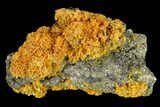 Orpiment and Barite Crystals on Pyrite - Peru #133106-1